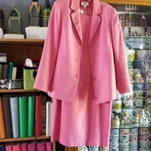 Talbots Pink Shell Dress with Matching Jacket